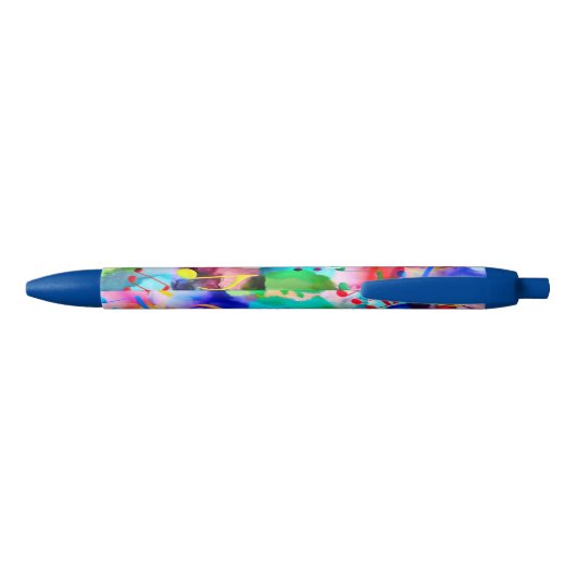Colour Pop Musical Notation Monogrammed Blauwe Inkt Pen (Achterkant)