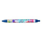 Colour Pop Musical Notation Monogrammed Blauwe Inkt Pen (Voorkant)