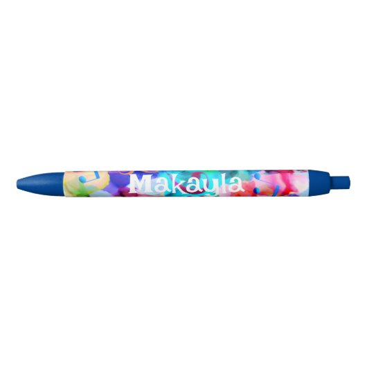Colour Pop Musical Notation Monogrammed Blauwe Inkt Pen (Voorkant)