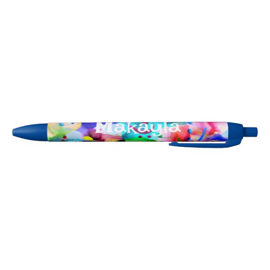 Colour Pop Musical Notation Monogrammed Blauwe Inkt Pen (Bodem)