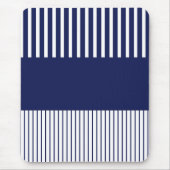 Colour Pop Stripes - Blue and White Muismat (Voorkant)