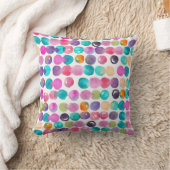 Colour Pop Throw Pillow – Cute Watercolor Cushion  Kussen (Deken)