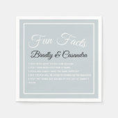 Colour Powder Blue Gray Weddenschap Fun Feit Napki Servet (Voorkant)