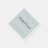 Colour Powder Blue Gray Weddenschap Fun Feit Napki Servet (Hoek)