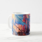 Colour Rush Abstract Oil Paint Mug Koffiemok (Voorkant links)
