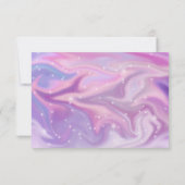 Colour Shift Holographic Paars Business Bedankkaart (Achterkant)