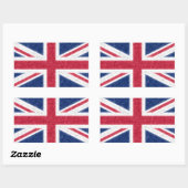 Colour Sketch Effect UK Flag Union Jack Rechthoekige Sticker (Vel)