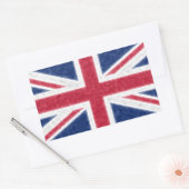 Colour Sketch Effect UK Flag Union Jack Rechthoekige Sticker (Envelop)