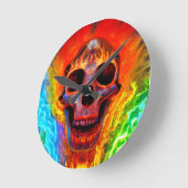 Colour Skull Ronde Klok (Hoek)