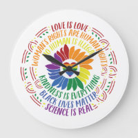 Colour Social Justice Flower Word Art