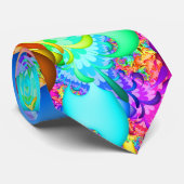 Colour Splash Fractal dubbelzijdig Stropdas (Opgerold)