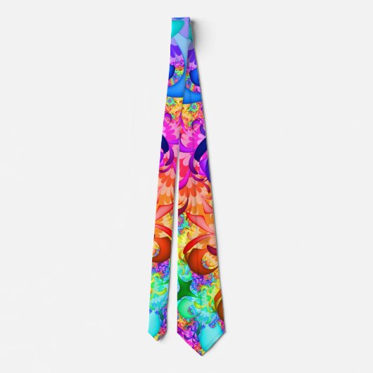 Colour Splash Fractal dubbelzijdig Stropdas (Achterkant)