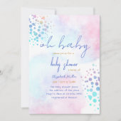 Colour Splash Gender Neutral Boy Girl Baby shower Kaart (Voorkant)