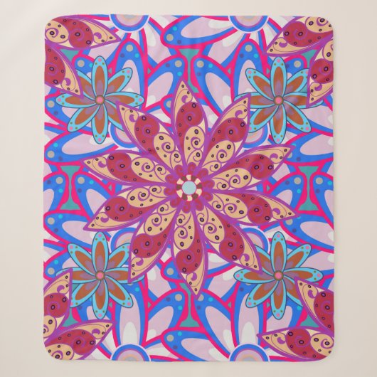 Colour Spring Theme seamless pattern Background. C Sherpa Deken (Voorkant)