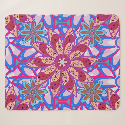 Colour Spring Theme seamless pattern Background. C Sherpa Deken (Voorkant (horizontaal))
