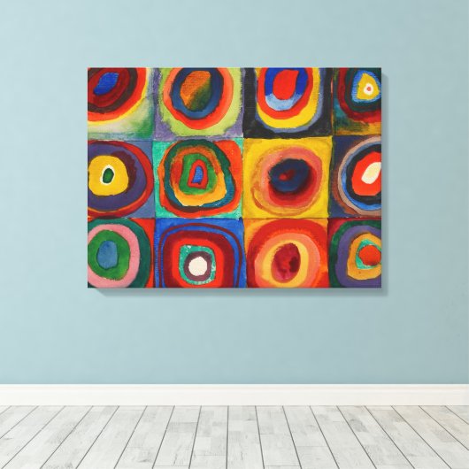 Colour Study, 1913, gemaakt door Wassily Kandinsky Canvas Afdruk (Insitu (Houten vloer))