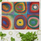 Colour Study, 1913, gemaakt door Wassily Kandinsky Theedoek (Gevouwen)