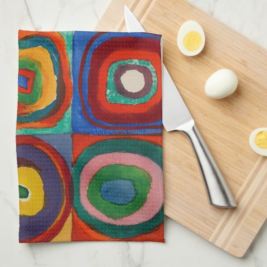 Colour Study, 1913, gemaakt door Wassily Kandinsky Theedoek (Quarter Fold)