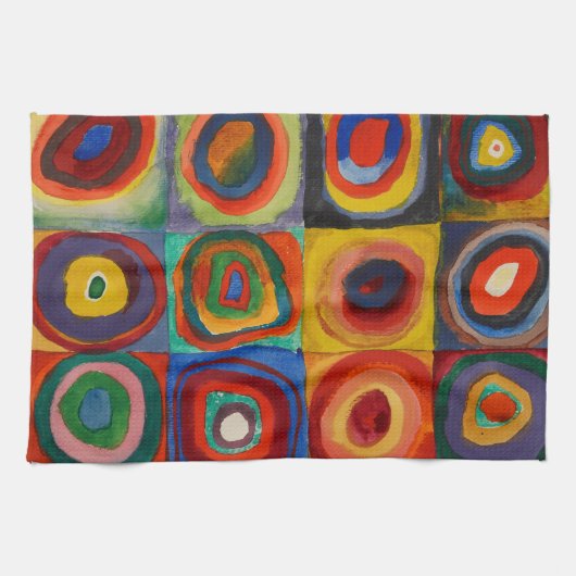 Colour Study, 1913, gemaakt door Wassily Kandinsky Theedoek (Horizontaal)