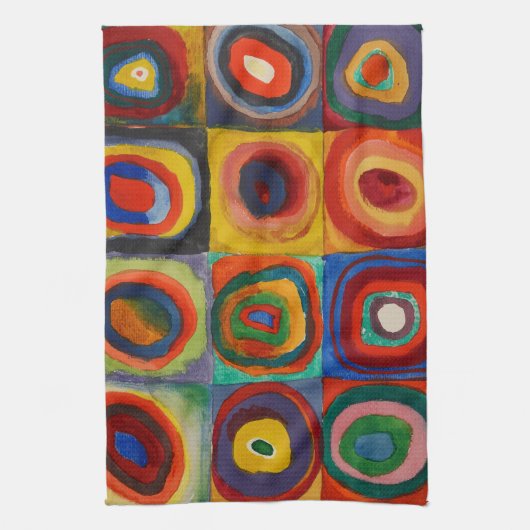 Colour Study, 1913, gemaakt door Wassily Kandinsky Theedoek (Verticaal)