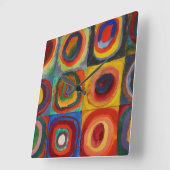 Colour Study, 1913, gemaakt door Wassily Kandinsky Vierkante Klok (Hoek)