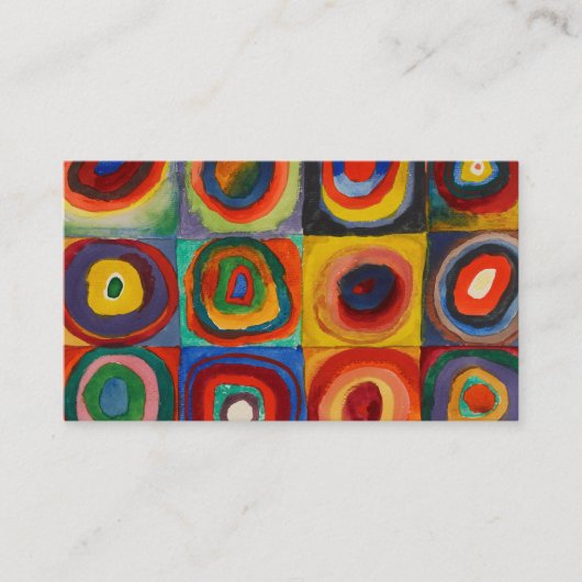 Colour Study, 1913, gemaakt door Wassily Kandinsky Visitekaartje (Voorkant)