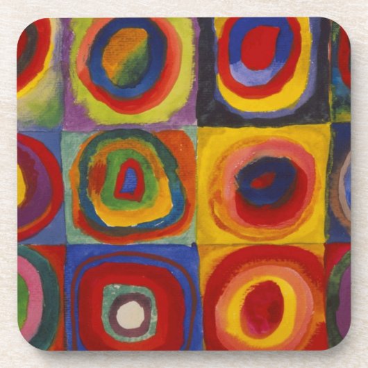Colour Study of Squares Circles van Kandinsky Bier Onderzetter (Voorkant)