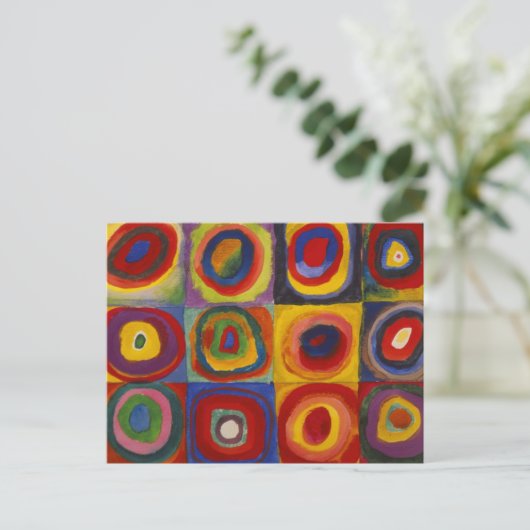 Colour Study of Squares Circles van Kandinsky Briefkaart (Staand voorkant)