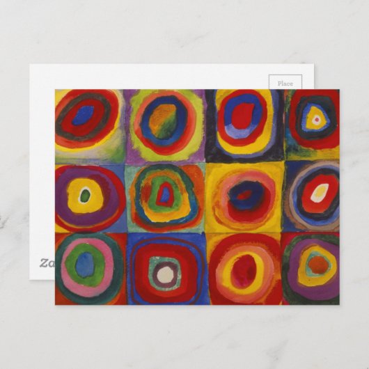 Colour Study of Squares Circles van Kandinsky Briefkaart (Voorkant / Achterkant)