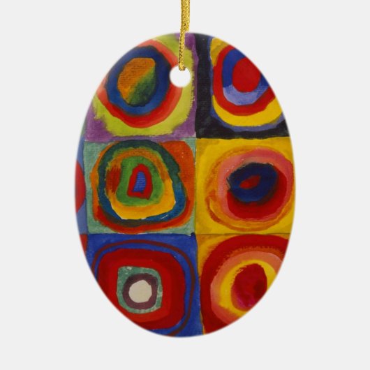 Colour Study of Squares Circles van Kandinsky Keramisch Ornament (Voorkant)