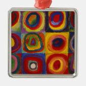 Colour Study of Squares Circles van Kandinsky Metalen Ornament (Voorkant)