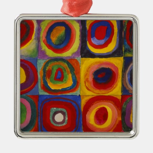 Colour Study of Squares Circles van Kandinsky Metalen Ornament (Voorkant)