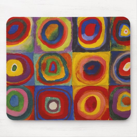 Colour Study of Squares Circles van Kandinsky Muismat (Voorkant)