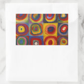 Colour Study of Squares Circles van Kandinsky Rechthoekige Sticker (Tas)