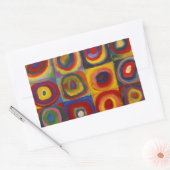 Colour Study of Squares Circles van Kandinsky Rechthoekige Sticker (Envelop)
