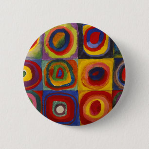 Colour Study of Squares Circles van Kandinsky Ronde Button 5,7 Cm