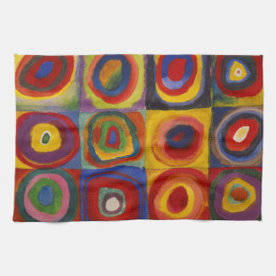 Colour Study of Squares Circles van Kandinsky Theedoek