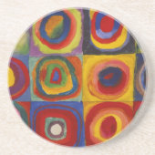 Colour Study of Squares Circles van Kandinsky Zandsteen Onderzetter (Voorkant)