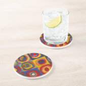 Colour Study of Squares Circles van Kandinsky Zandsteen Onderzetter (Zijkant)