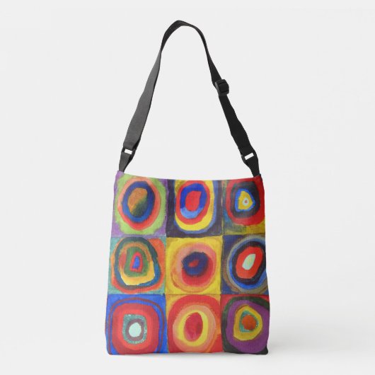 Colour Study van Wassily Kandinsky Crossbody Tas (Achterkant)