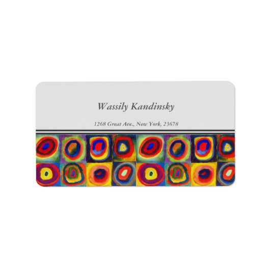 Colour Study van Wassily Kandinsky Etiket (Voorkant)