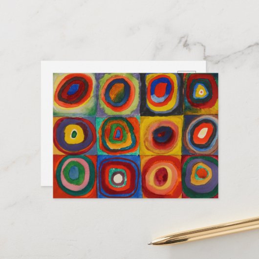 Colour Study van Wassily Kandinsky Feestdagenkaart (Voorkant / Achterkant in situ)