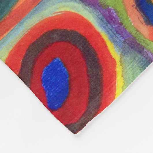 Colour Study van Wassily Kandinsky Fleece Deken (Hoek)
