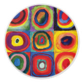 Colour Study van Wassily Kandinsky Keramische Knop (Voorkant)