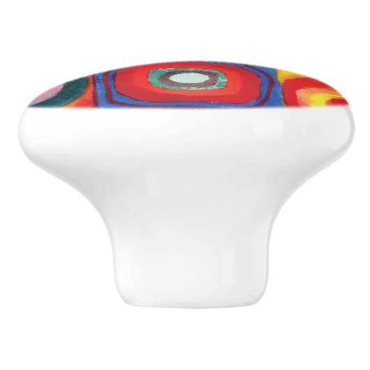 Colour Study van Wassily Kandinsky Keramische Knop (Zijkant)