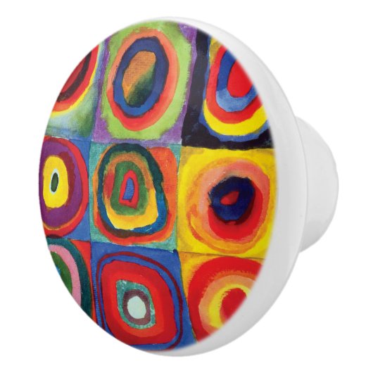 Colour Study van Wassily Kandinsky Keramische Knop (Rechts)