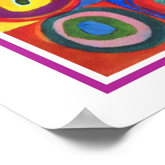 Colour Study van Wassily Kandinsky Poster (Hoek)