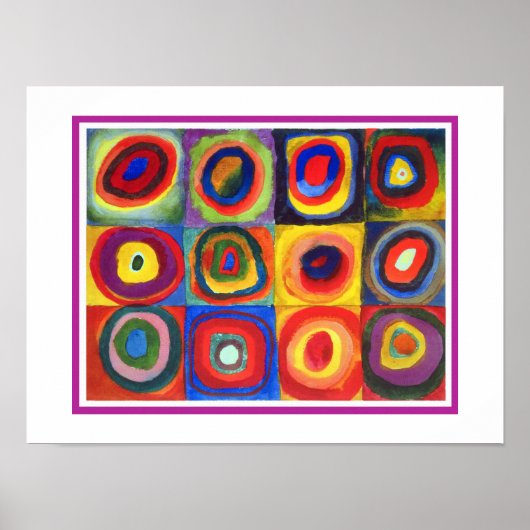 Colour Study van Wassily Kandinsky Poster (Voorkant)