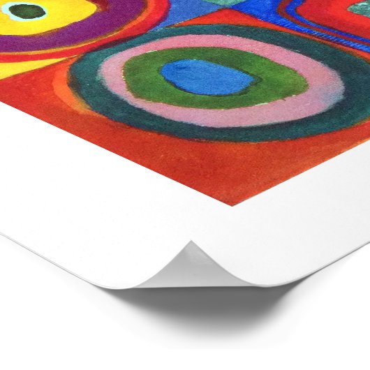 Colour Study van Wassily Kandinsky Poster (Hoek)