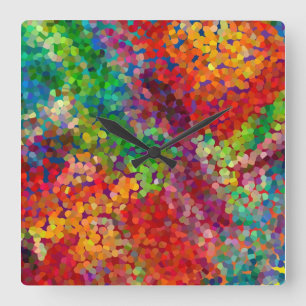 Colour Theory Clash Vierkante Klok